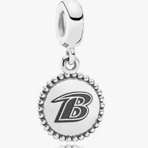 Pandora Baltimore Ravens NFL Logo Football Sports Themed Dangle Charm - Picture 1 of 6